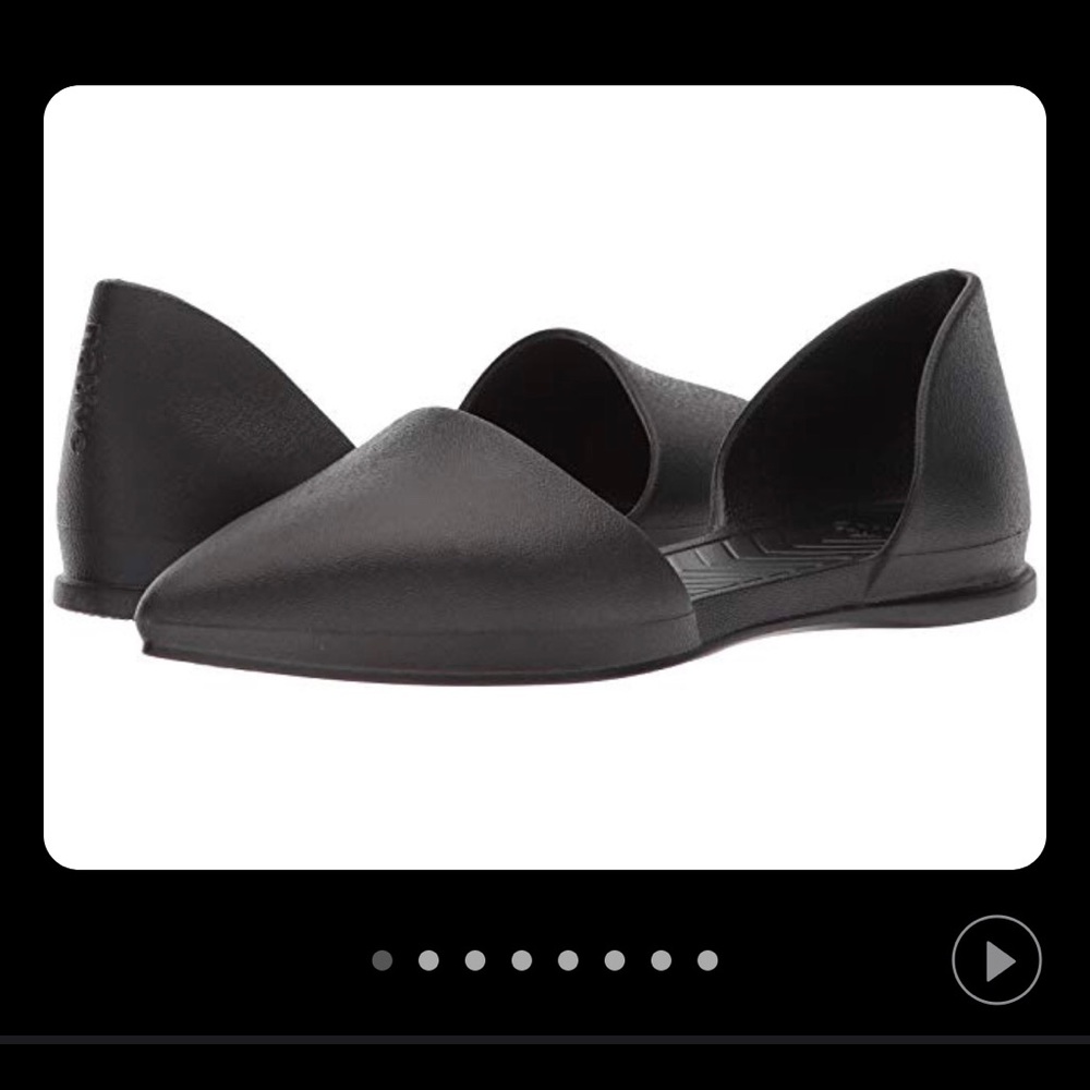 EUC, WORN ONCE women’s black native flats